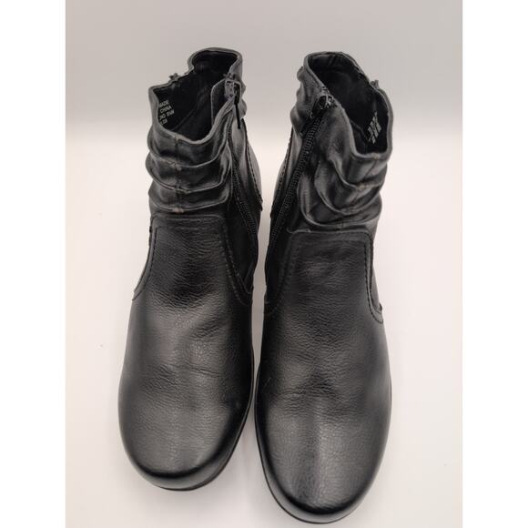 Earth Origins | Rosemond Ruched Boots |Size 8.5M, Zipper One Side & Faux Leather - Picture 2 of 9